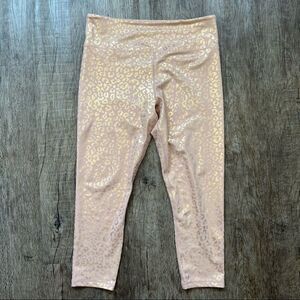 ZYIA Gold Leopard Light n Tight High Rise 7/8 24” - Size 16-18